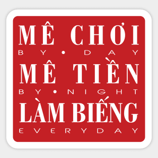 Me Choi Me Tien Lam Bieng Vietnamese Sticker